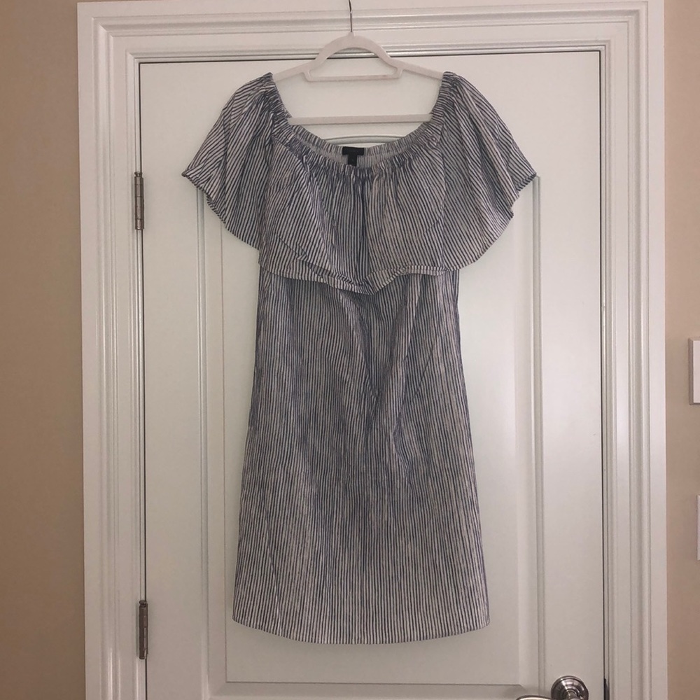 J. Crew off the shoulder dress
